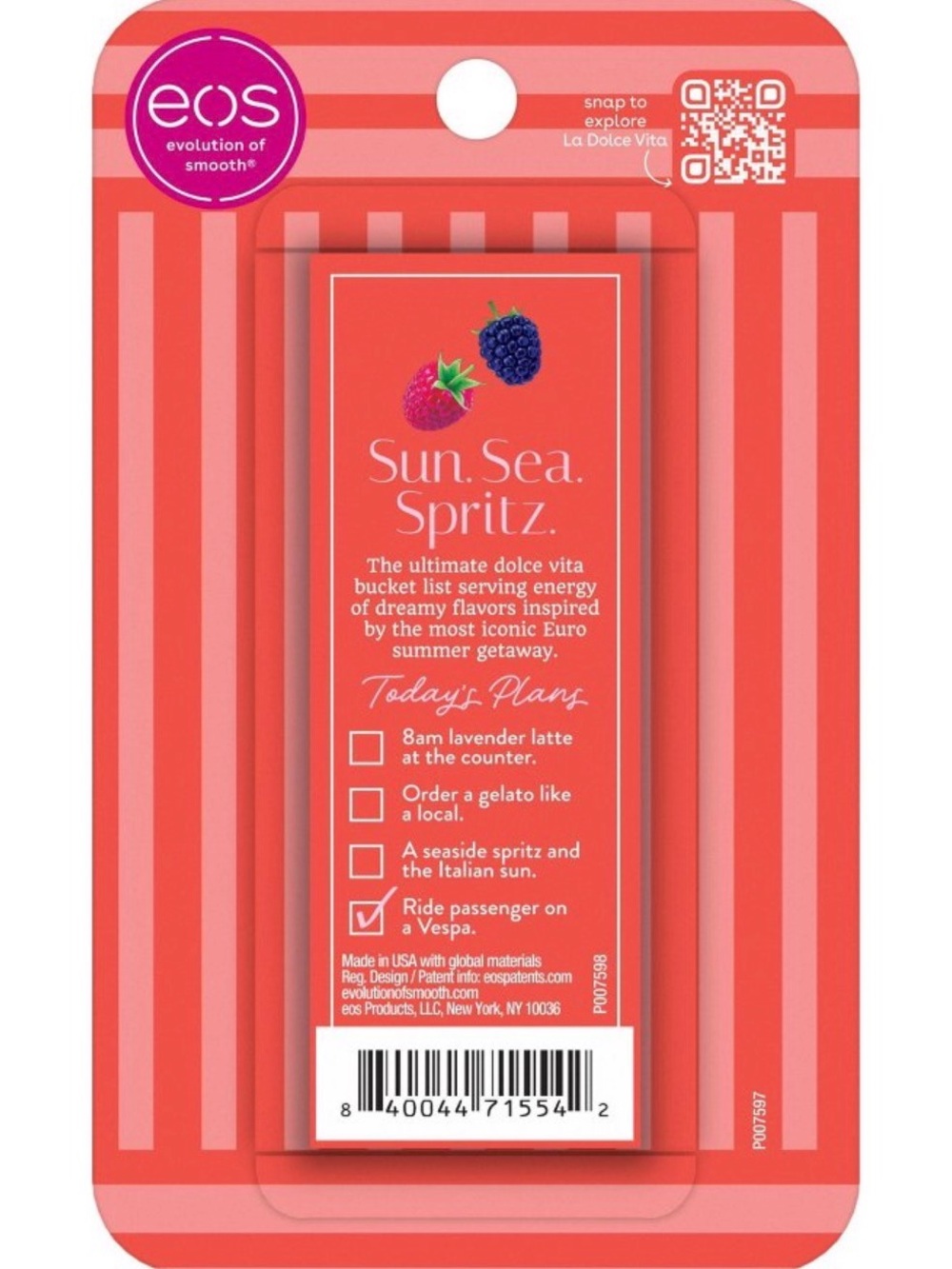 eos Raspberry Rosé Lip Balm - Fuchsia Pink - Picture 3 of 3